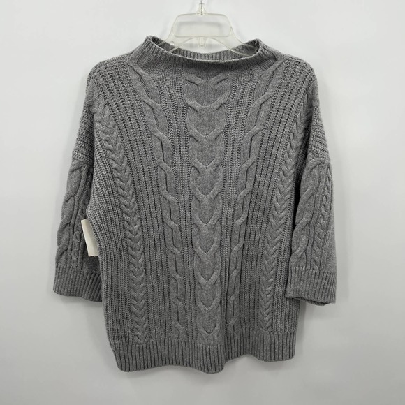 Vince Camuto Women's Gray Cowl Neck Ribbed Knit Sweater Size Medium - Picture 4 of 4